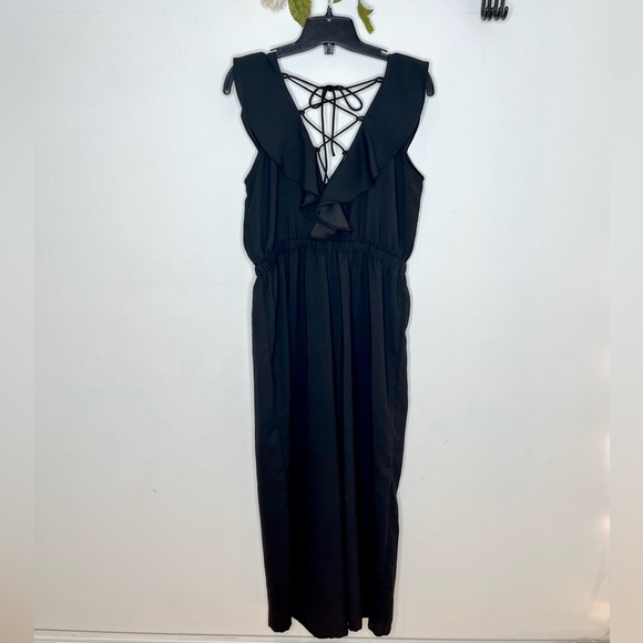 Molly Bracken Ruffle Collar Wide Leg Jumpsuit - Picture 4 of 9